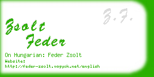 zsolt feder business card